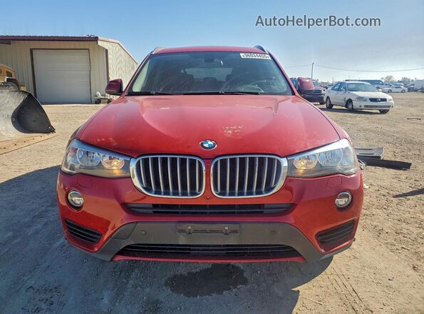5UXWZ7C51H0T44480 2017 BMW X3 Red Widok z przodu