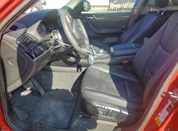 5UXWZ7C51H0T44480 2017 BMW X3 Red Widok wnętrza z przodu
