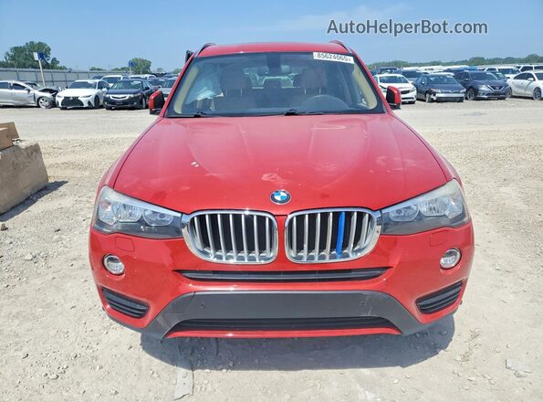 5UXWZ7C58H0U46830 2017 BMW X3 Red წინა ხედი