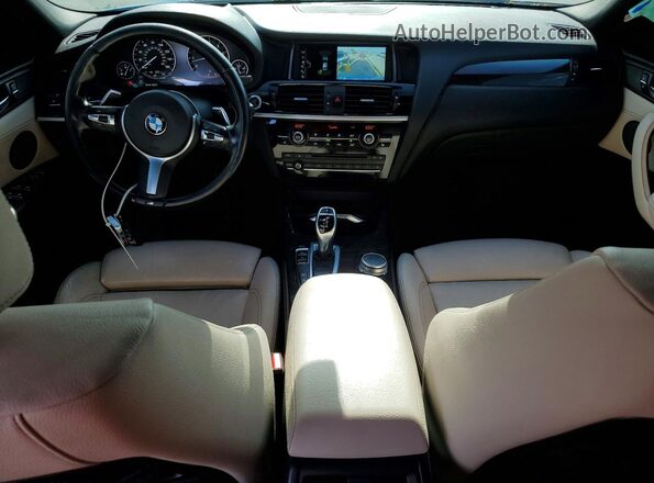 5UXXW7C32H0U26262 2017 BMW X4 Blue Vista del salpicadero