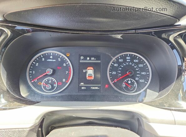 5XXG24J27NG118035 2022 KIA K5 Black Սարքավորումների վահանակի տեսք