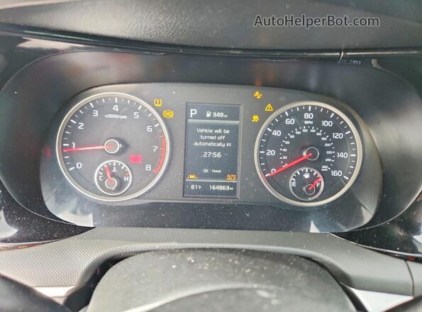 5XXG64J27MG019945 2021 KIA K5 Black ხელსაწყოთა პანელის ხედი