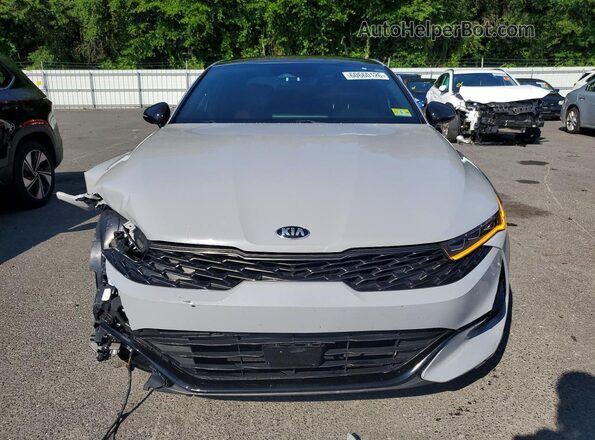 5XXG64J2XMG024489 2021 KIA K5 Gray Front view