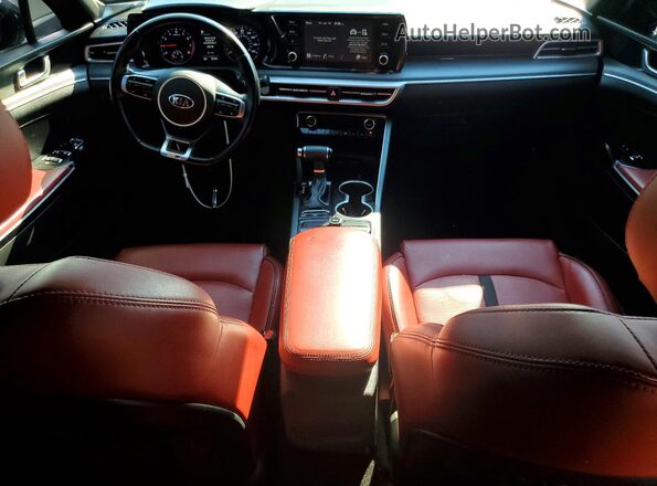 5XXG64J2XMG024489 2021 KIA K5 Gray Dashboard view