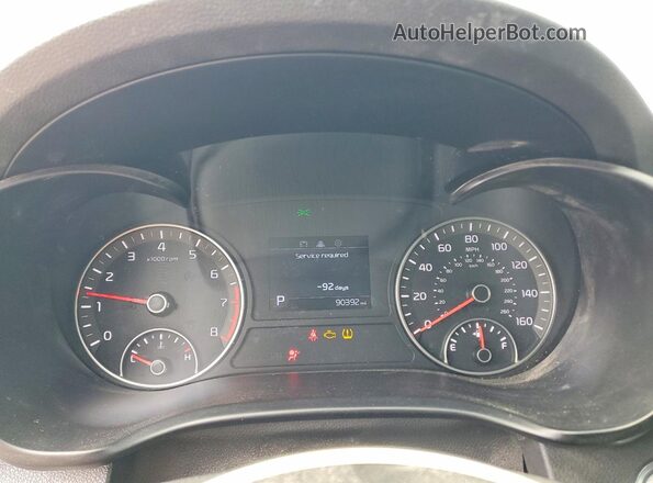 5XXGT4L30KG360650 2019 KIA OPTIMA Blue Вид щитка приладів