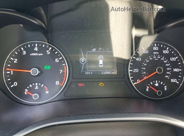 5XXGT4L31JG254559 2018 KIA OPTIMA Black Вид щитка приладів