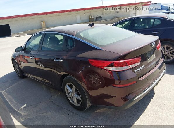5XXGT4L31KG334705 2019 KIA OPTIMA Maroon Rear left
