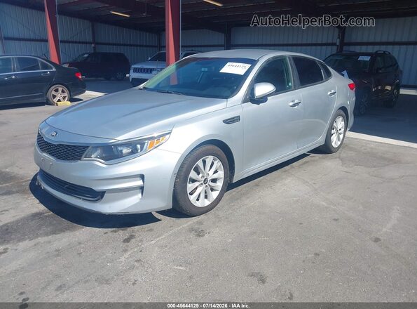 5XXGT4L32GG066206 2016 KIA OPTIMA Silver წინა მარცხენა ხედი სამი მეოთხედიდან