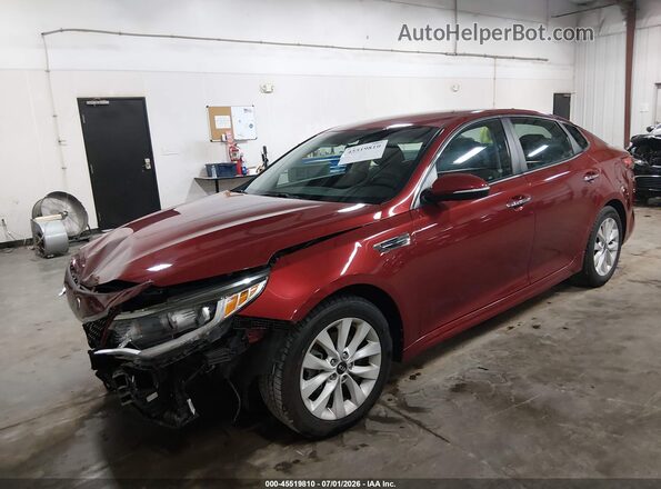 5XXGT4L32JG201353 2018 KIA OPTIMA Red Front left