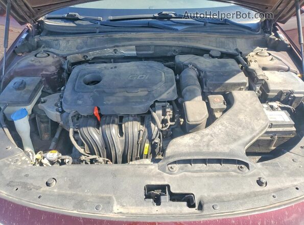 5XXGT4L33GG102422 2016 KIA OPTIMA Бордовый Вид задней части салона