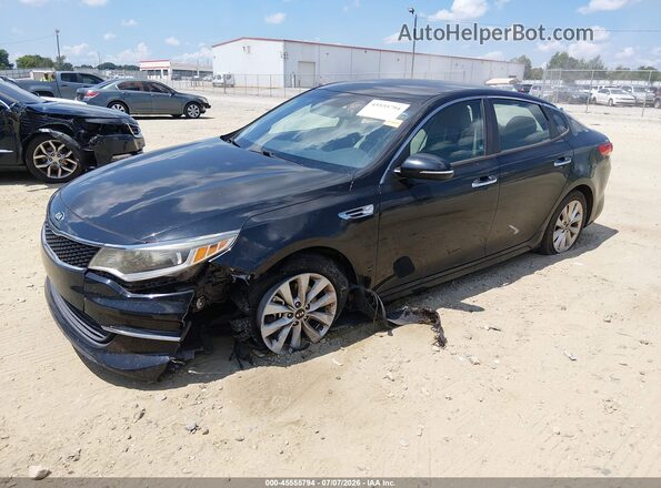 5XXGT4L36GG075166 2016 KIA OPTIMA Black წინა მარცხენა ხედი სამი მეოთხედიდან