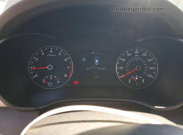 5XXGT4L36HG122228 2017 KIA OPTIMA Gray Սարքավորումների վահանակի տեսք