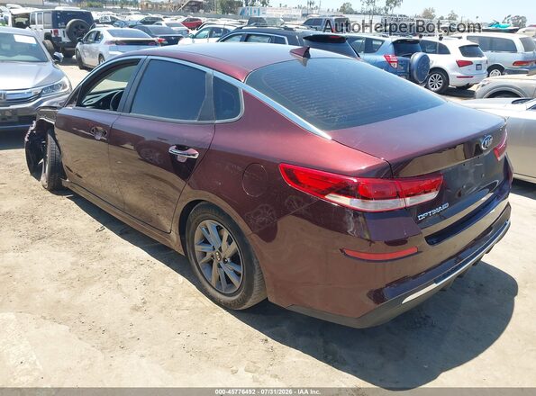 5XXGT4L36KG340340 2019 KIA OPTIMA Бордовый Задняя левая четверть