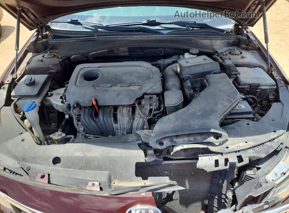 5XXGT4L36LG383237 2020 KIA OPTIMA Бордовый Вид задней части салона