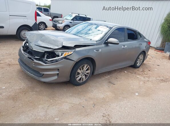 5XXGT4L37GG033010 2016 KIA OPTIMA Gray წინა მარცხენა ხედი სამი მეოთხედიდან