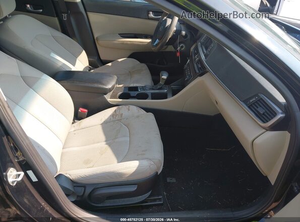 5XXGT4L38GG039690 2016 KIA OPTIMA Black წინა სალონის ხედი