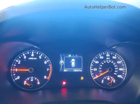 5XXGT4L39GG036930 2016 KIA OPTIMA Black Вид щитка приладів