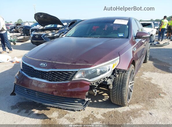 5XXGT4L39GG053422 2016 KIA OPTIMA Maroon Przód lewy