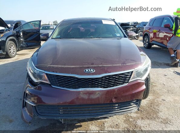 5XXGT4L39GG053422 2016 KIA OPTIMA Maroon Widok zestawu wskaźników