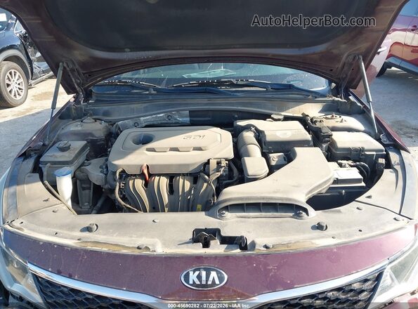 5XXGT4L39GG053422 2016 KIA OPTIMA Maroon Widok z tyłu