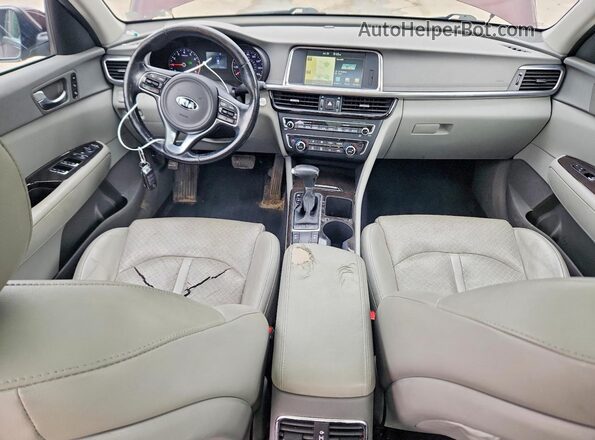 5XXGU4L33GG011812 2016 KIA OPTIMA Burgundy Вид панелі приладів