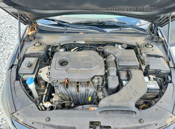 5XXGU4L34GG098684 2016 KIA OPTIMA Угольный Вид задней части салона