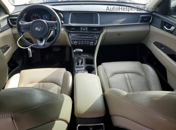 5XXGU4L38GG004841 2016 KIA OPTIMA White Widok deski rozdzielczej