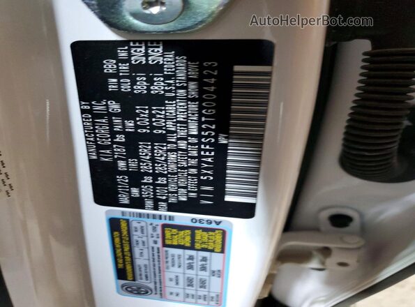 5XYAEFS52TG004423 2026 KIA EV9 White Панорамний вид салону 360°