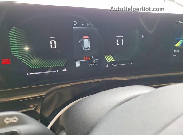5XYK2CDF1TG357396 2026 KIA SPORTAGE Black ხელსაწყოთა პანელის ხედი