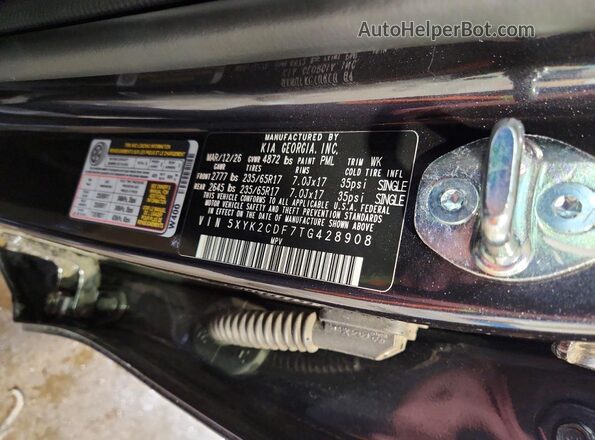 5XYK2CDF7TG428908 2026 KIA SPORTAGE Gray Vista de la etiqueta del VIN