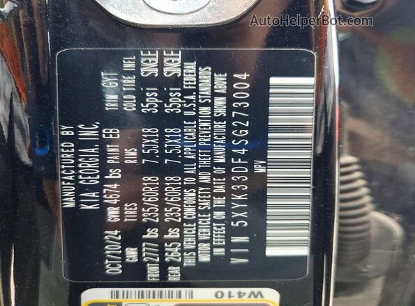 5XYK33DF4SG273004 2025 KIA SPORTAGE Black Widok komory silnika