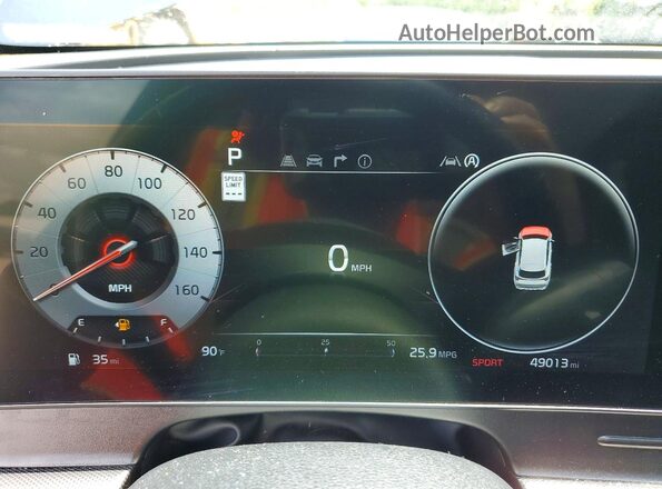 5XYK53AF2PG038915 2023 KIA SPORTAGE Gray Вид щитка приладів