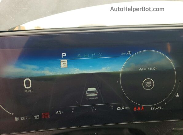 5XYK5CDF0RG186138 2024 KIA SPORTAGE Charcoal Instrument cluster view