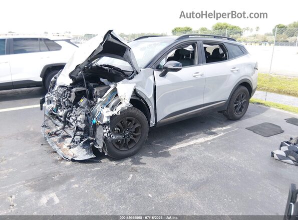 5XYK7CDF4RG144663 2024 KIA SPORTAGE Gray Առջևի ձախ երեք քառորդ տեսարան