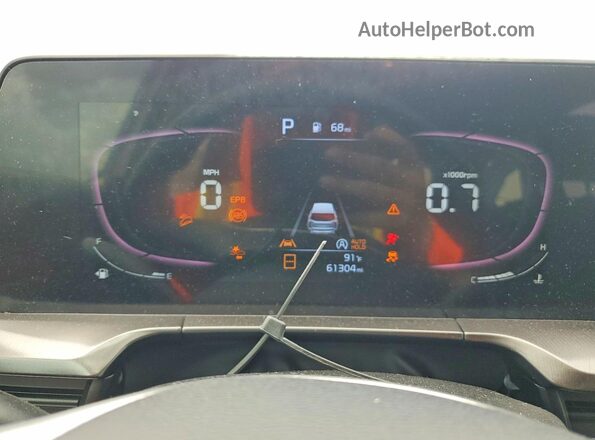5XYP24GCXPG357853 2023 KIA TELLURIDE White Vista del cuadro de instrumentos