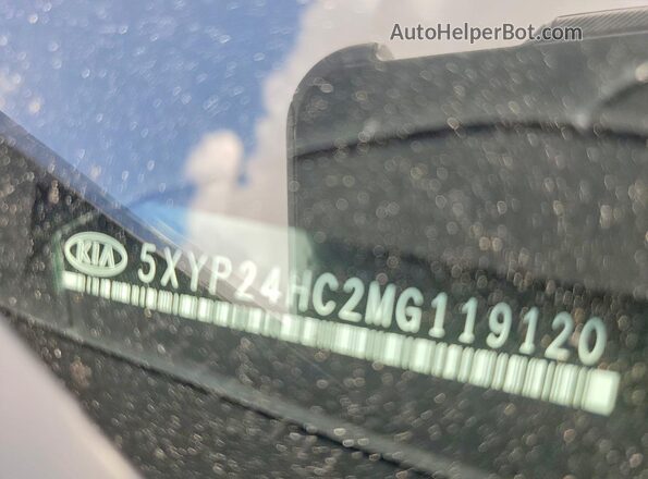 5XYP24HC2MG119120 2021 KIA TELLURIDE White VIN sticker view