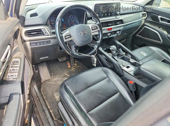 5XYP24HC3LG032213 2020 KIA TELLURIDE Blue Widok deski rozdzielczej