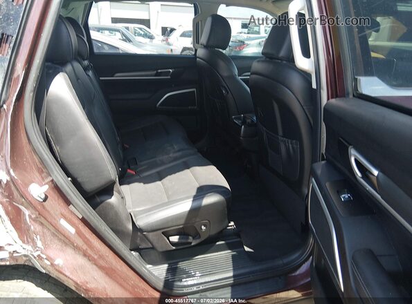5XYP2DHC3NG203805 2022 KIA TELLURIDE Maroon Vista de la etiqueta del VIN