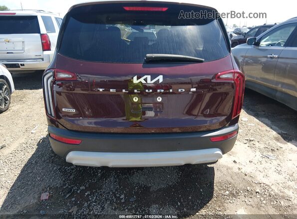 5XYP2DHC3NG203805 2022 KIA TELLURIDE Maroon 