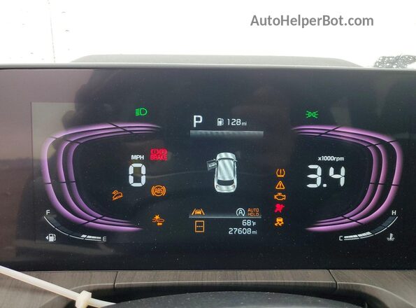 5XYP34GC2RG559392 2024 KIA TELLURIDE Red Instrument cluster view