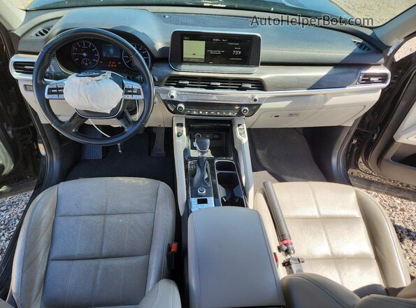 5XYP34HC1LG020025 2020 KIA TELLURIDE Black წინა პანელის ხედი