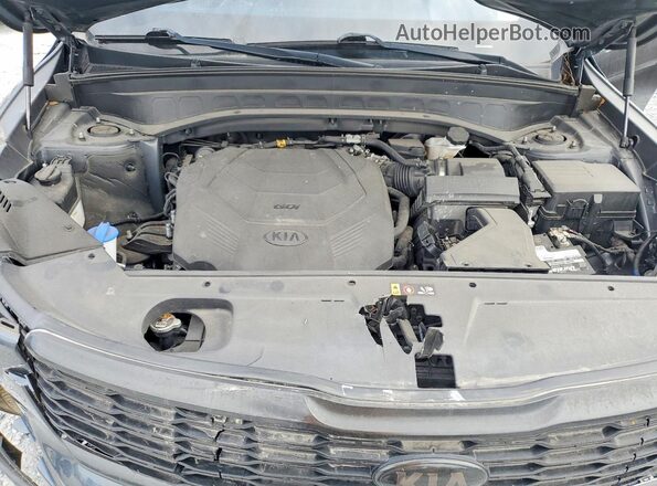 5XYP34HC5MG106150 2021 KIA TELLURIDE Gray Vista del compartimento del motor