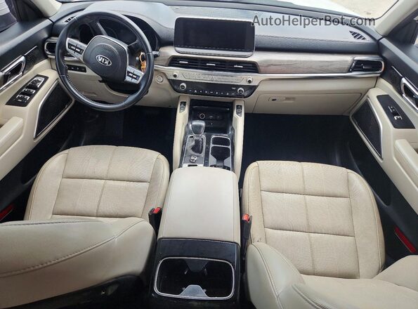 5XYP34HC6LG043736 2020 KIA TELLURIDE White Առջևի վահանակի տեսք