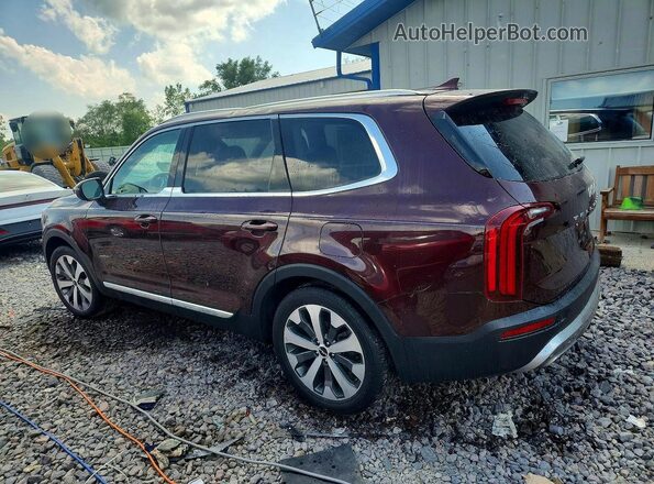 5XYP34HC7NG232379 2022 KIA TELLURIDE Бордовый Задняя левая четверть