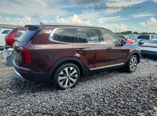 5XYP34HC7NG232379 2022 KIA TELLURIDE Бордовый Задняя правая четверть