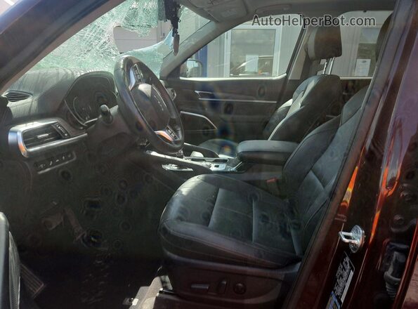 5XYP34HC7NG232379 2022 KIA TELLURIDE Бордовый Вид салона спереди