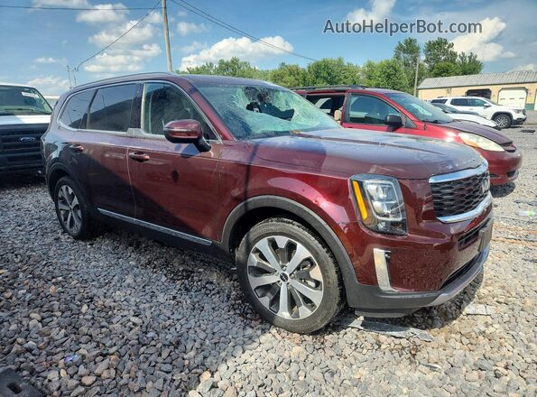 5XYP34HC7NG232379 2022 KIA TELLURIDE Бордовый Передняя правая четверть