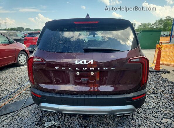 5XYP34HC7NG232379 2022 KIA TELLURIDE Бордовый Вид сзади