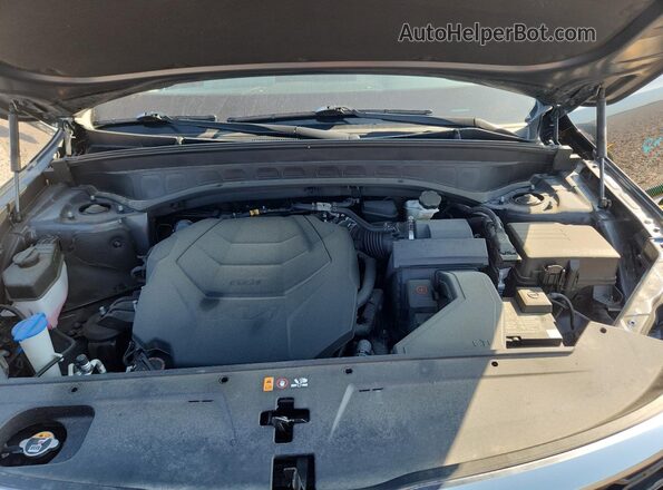 5XYP34HC9NG283530 2022 KIA TELLURIDE Gray Vista del compartimento del motor