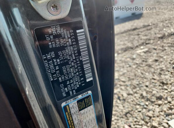 5XYP34HC9NG283530 2022 KIA TELLURIDE Gray Vista de la etiqueta del VIN